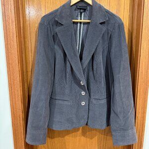 lane bryant size 18 blazer gray, 3 button front, business casual